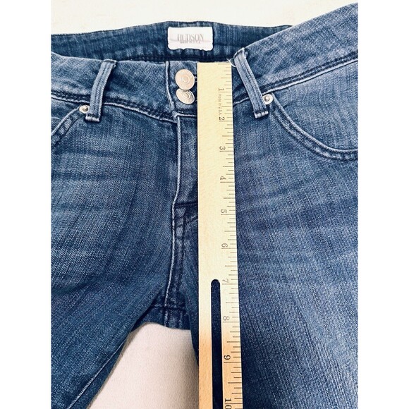 Hudson Womens 27 Denim Mid Rise Crop Beth Baby Boot Jeans Dark Flap Pockets - Picture 14 of 16